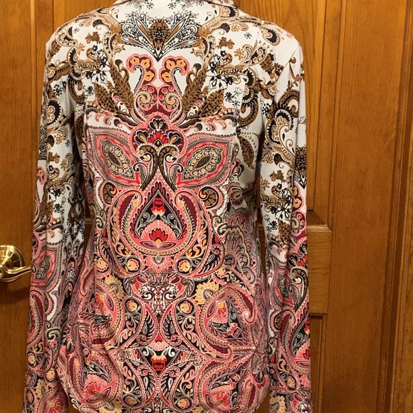 JM Collection Women's blouse Gold/brown Size Small - Picture 6 of 7